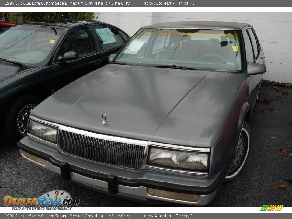 1990 Buick LeSabre Custom Sedan Medium Gray Metallic / Slate Gray Photo #2