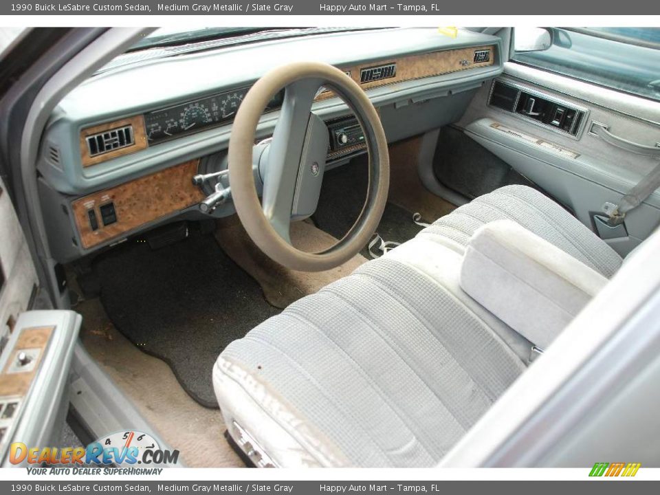 1990 Buick LeSabre Custom Sedan Medium Gray Metallic / Slate Gray Photo #3