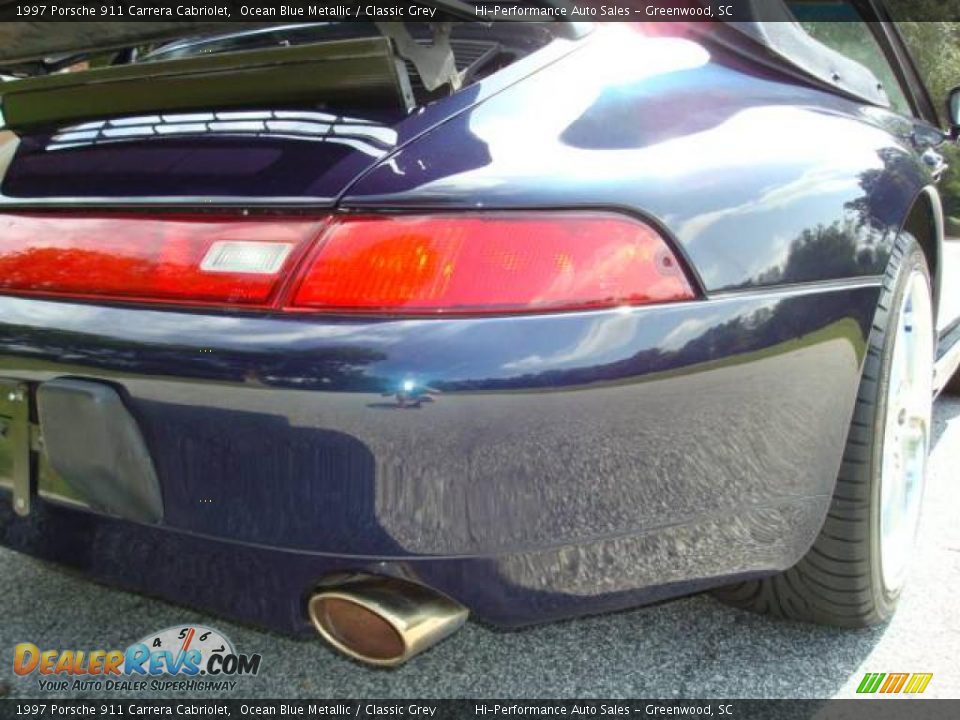 1997 Porsche 911 Carrera Cabriolet Ocean Blue Metallic / Classic Grey Photo #23