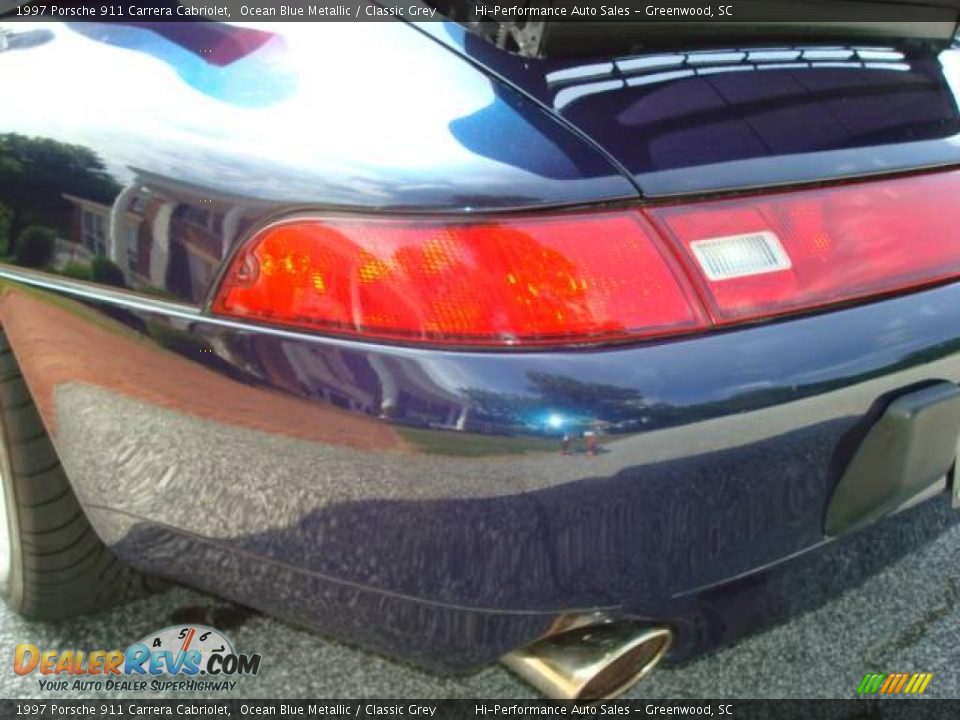 1997 Porsche 911 Carrera Cabriolet Ocean Blue Metallic / Classic Grey Photo #24