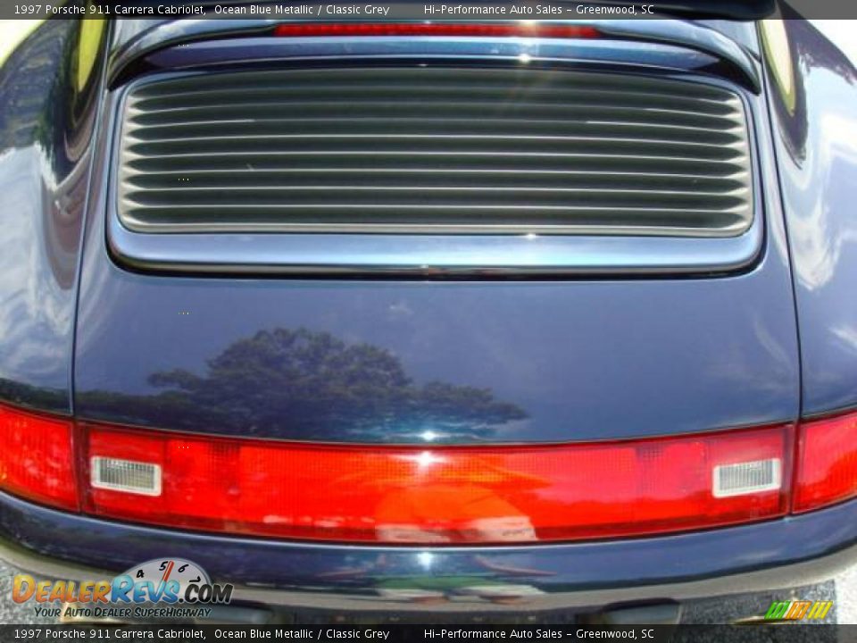 1997 Porsche 911 Carrera Cabriolet Ocean Blue Metallic / Classic Grey Photo #27