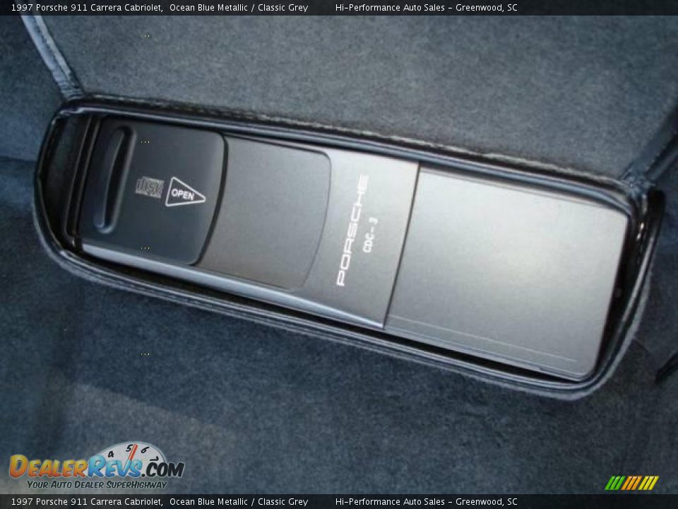 1997 Porsche 911 Carrera Cabriolet Ocean Blue Metallic / Classic Grey Photo #34