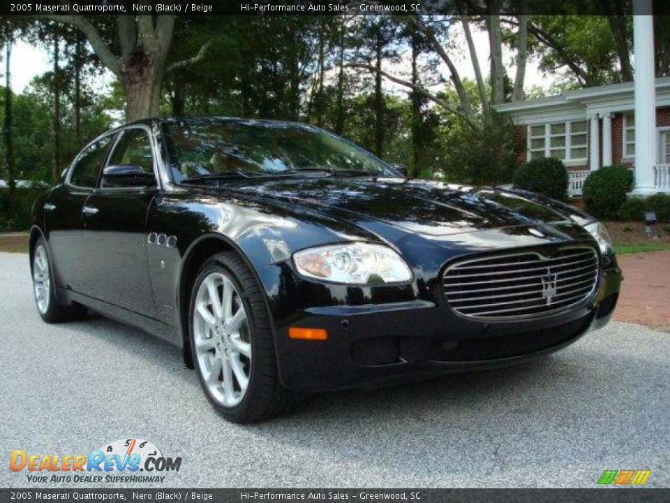 2005 Maserati Quattroporte Nero (Black) / Beige Photo #15