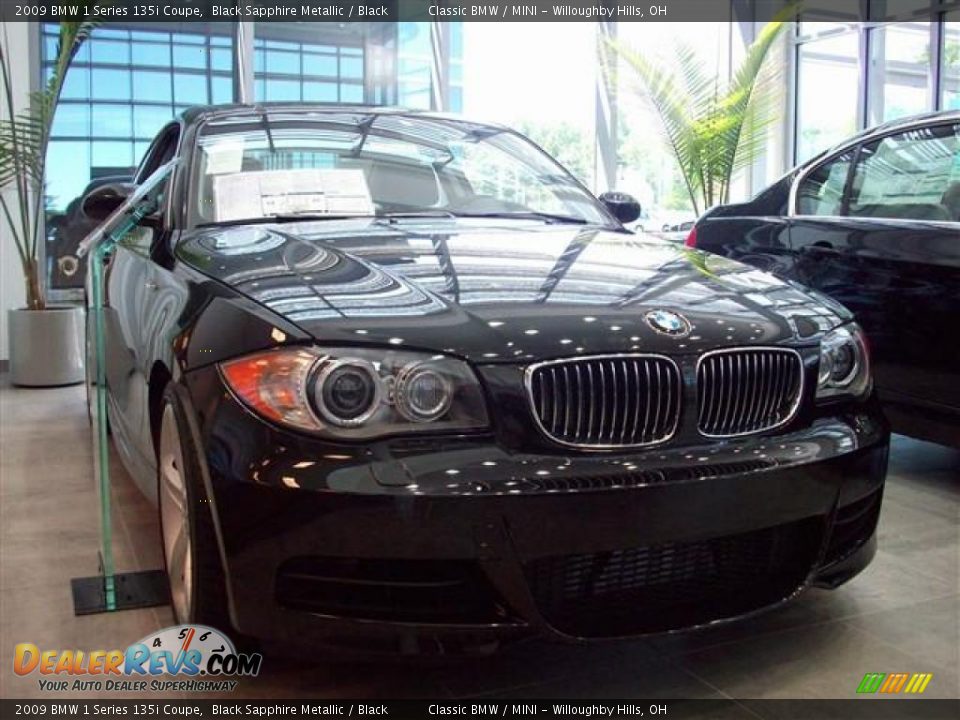 2009 BMW 1 Series 135i Coupe Black Sapphire Metallic / Black Photo #2