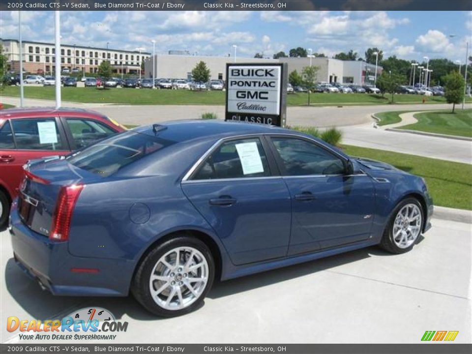 2009 Cadillac CTS -V Sedan Blue Diamond Tri-Coat / Ebony Photo #3