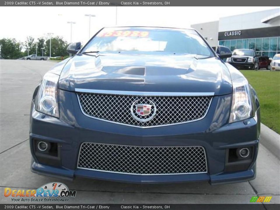 2009 Cadillac CTS -V Sedan Blue Diamond Tri-Coat / Ebony Photo #6