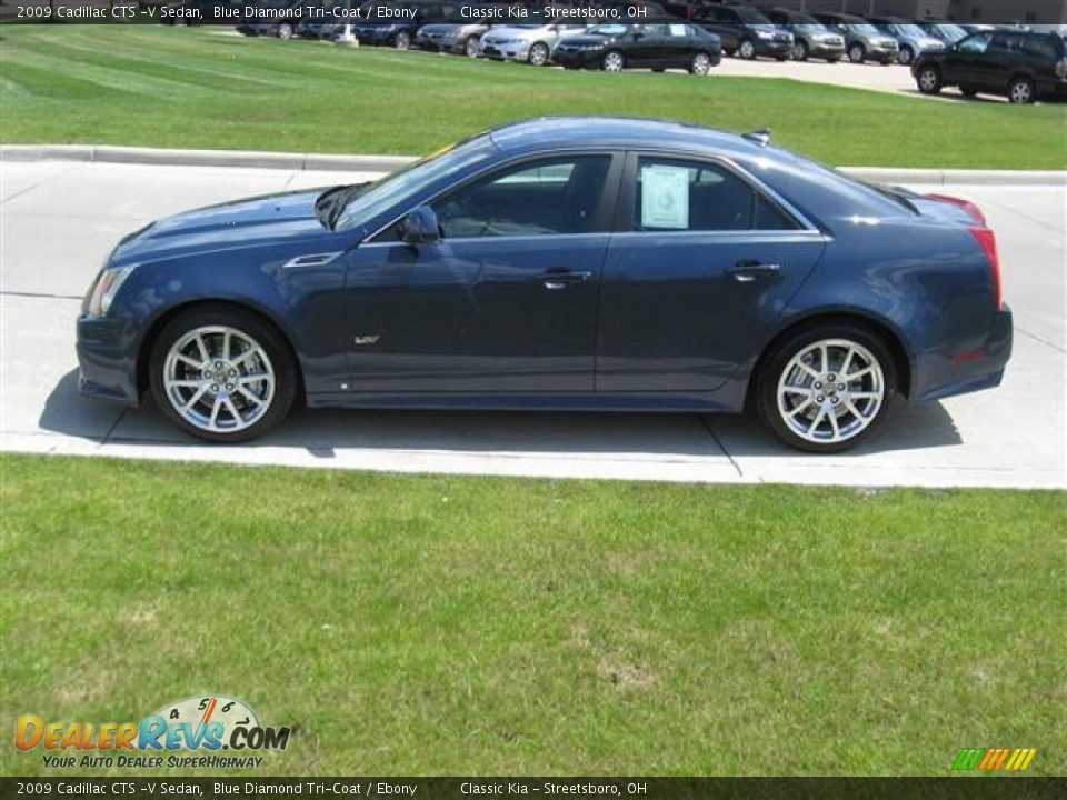 2009 Cadillac CTS -V Sedan Blue Diamond Tri-Coat / Ebony Photo #7