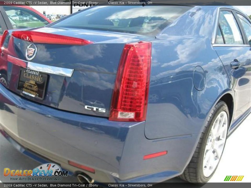 2009 Cadillac CTS -V Sedan Blue Diamond Tri-Coat / Ebony Photo #9