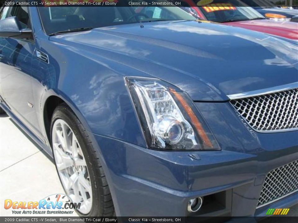 2009 Cadillac CTS -V Sedan Blue Diamond Tri-Coat / Ebony Photo #10