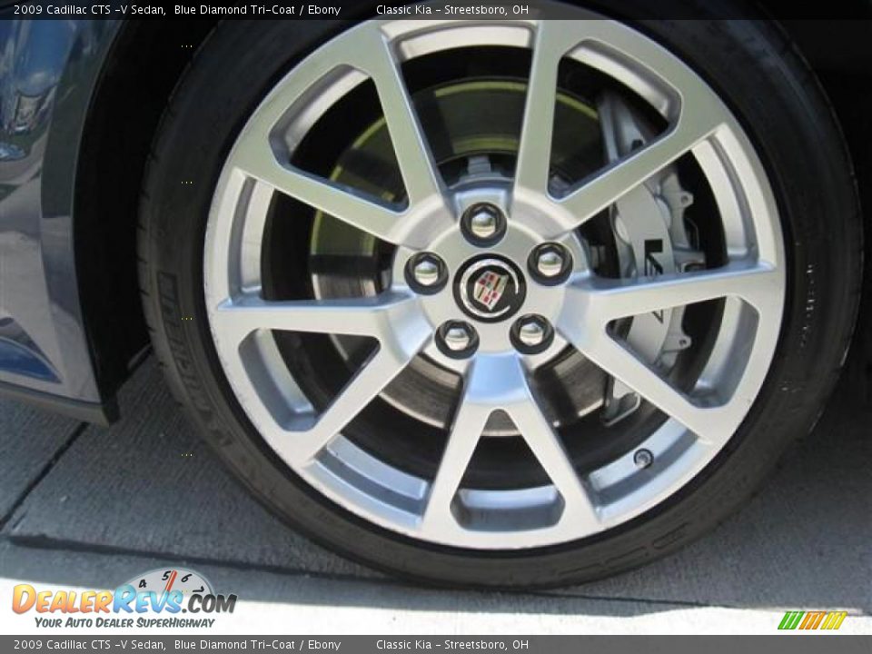 2009 Cadillac CTS -V Sedan Blue Diamond Tri-Coat / Ebony Photo #12
