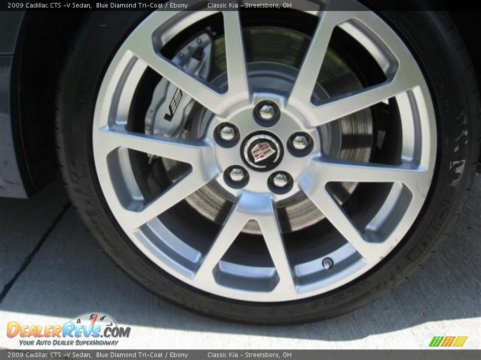 2009 Cadillac CTS -V Sedan Blue Diamond Tri-Coat / Ebony Photo #13