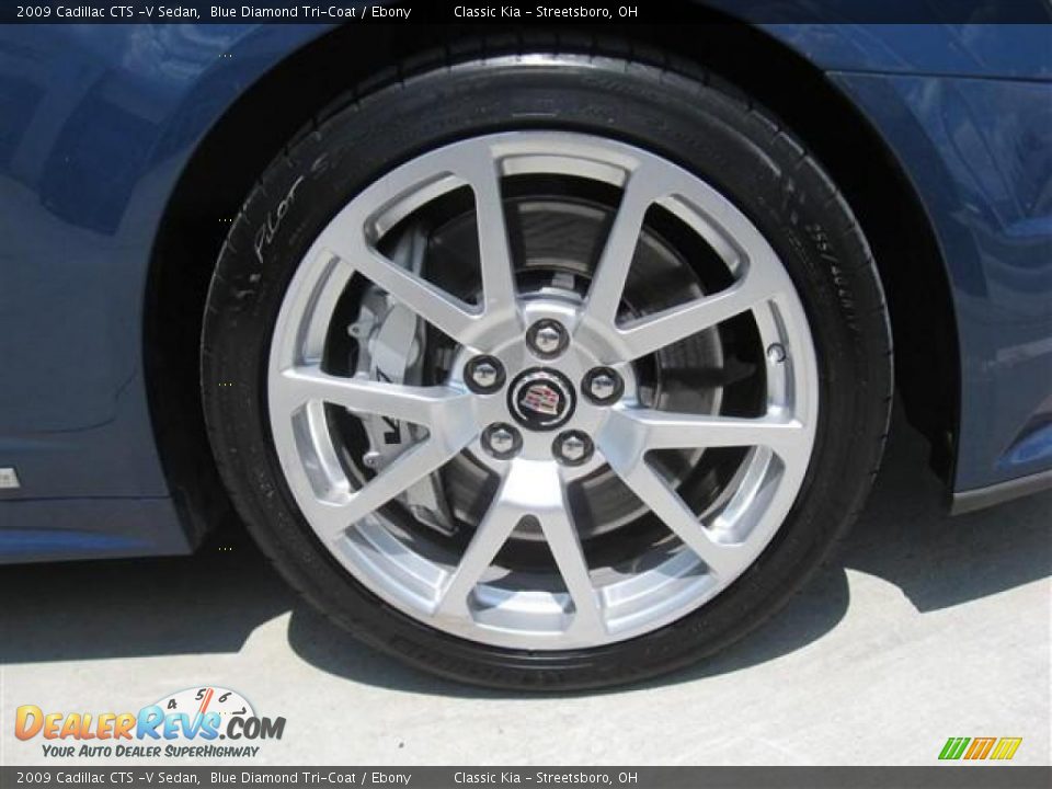 2009 Cadillac CTS -V Sedan Blue Diamond Tri-Coat / Ebony Photo #14