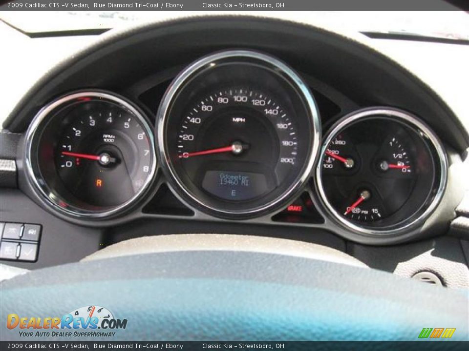 2009 Cadillac CTS -V Sedan Blue Diamond Tri-Coat / Ebony Photo #18