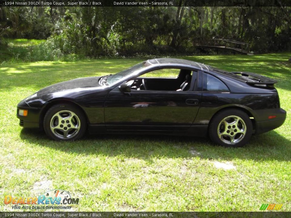 1994 Nissan 300ZX Turbo Coupe Super Black / Black Photo #2