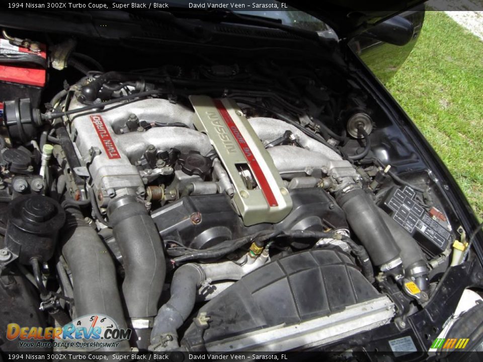 1994 Nissan 300ZX Turbo Coupe Super Black / Black Photo #21