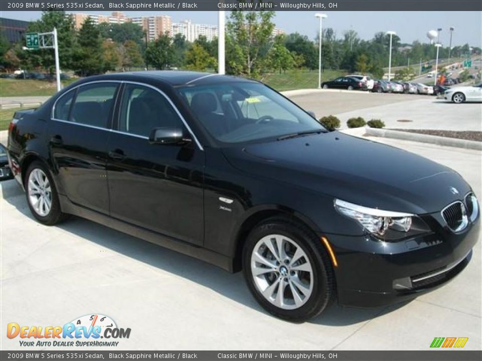 2009 BMW 5 Series 535xi Sedan Black Sapphire Metallic / Black Photo #2