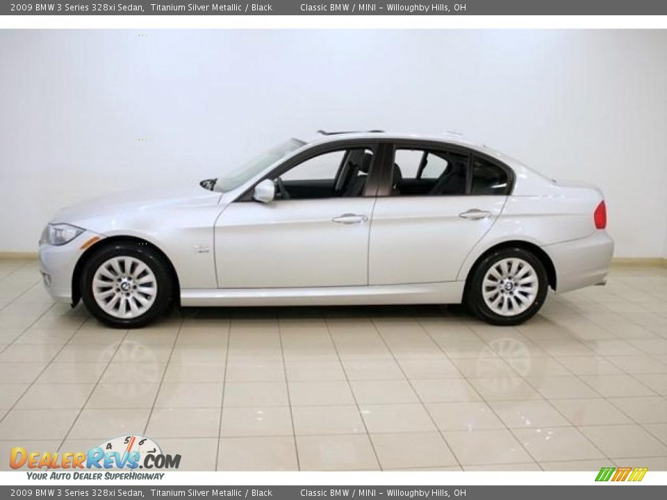 2009 BMW 3 Series 328xi Sedan Titanium Silver Metallic / Black Photo #4
