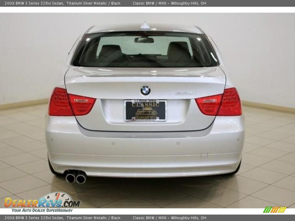 2009 BMW 3 Series 328xi Sedan Titanium Silver Metallic / Black Photo #6