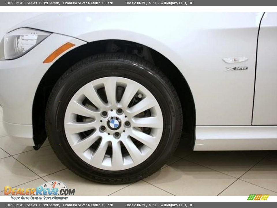 2009 BMW 3 Series 328xi Sedan Titanium Silver Metallic / Black Photo #22