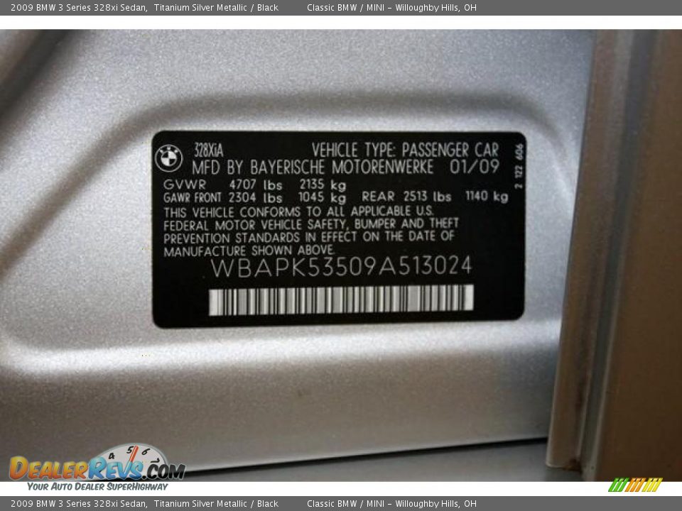 2009 BMW 3 Series 328xi Sedan Titanium Silver Metallic / Black Photo #23