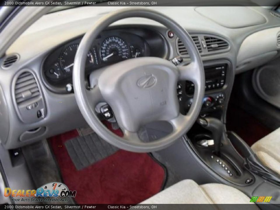 2000 Oldsmobile Alero GX Sedan Silvermist / Pewter Photo #12