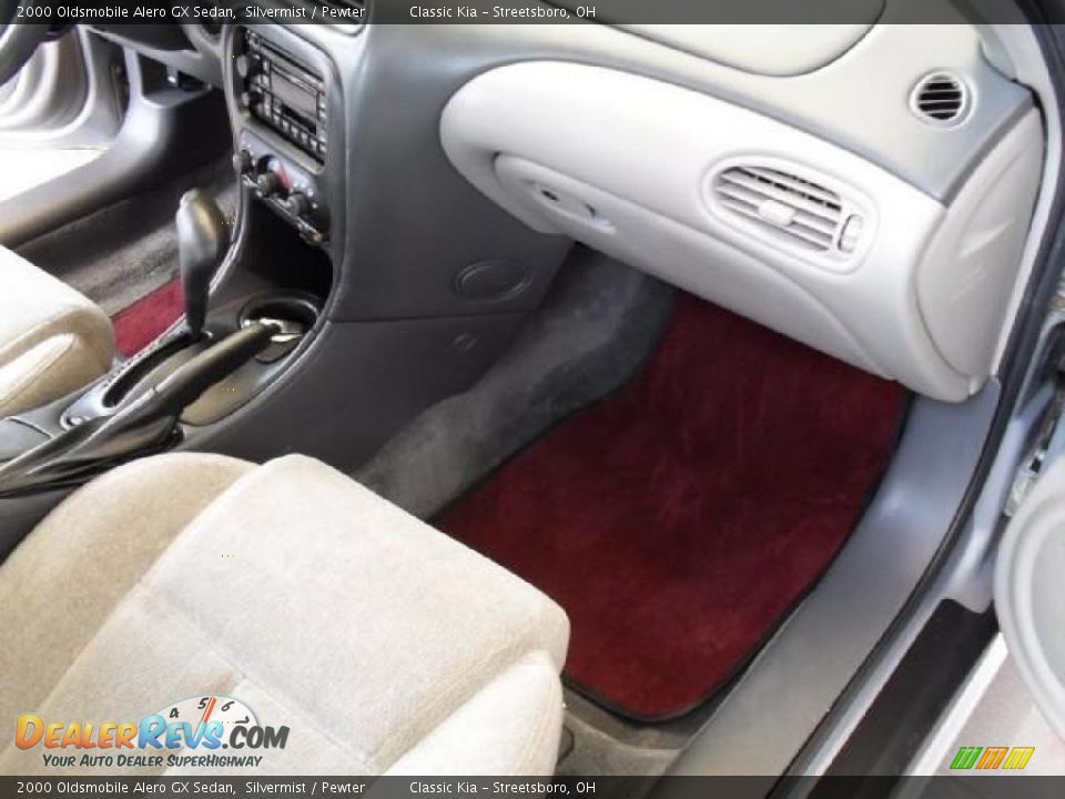 2000 Oldsmobile Alero GX Sedan Silvermist / Pewter Photo #14