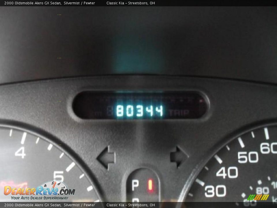2000 Oldsmobile Alero GX Sedan Silvermist / Pewter Photo #26
