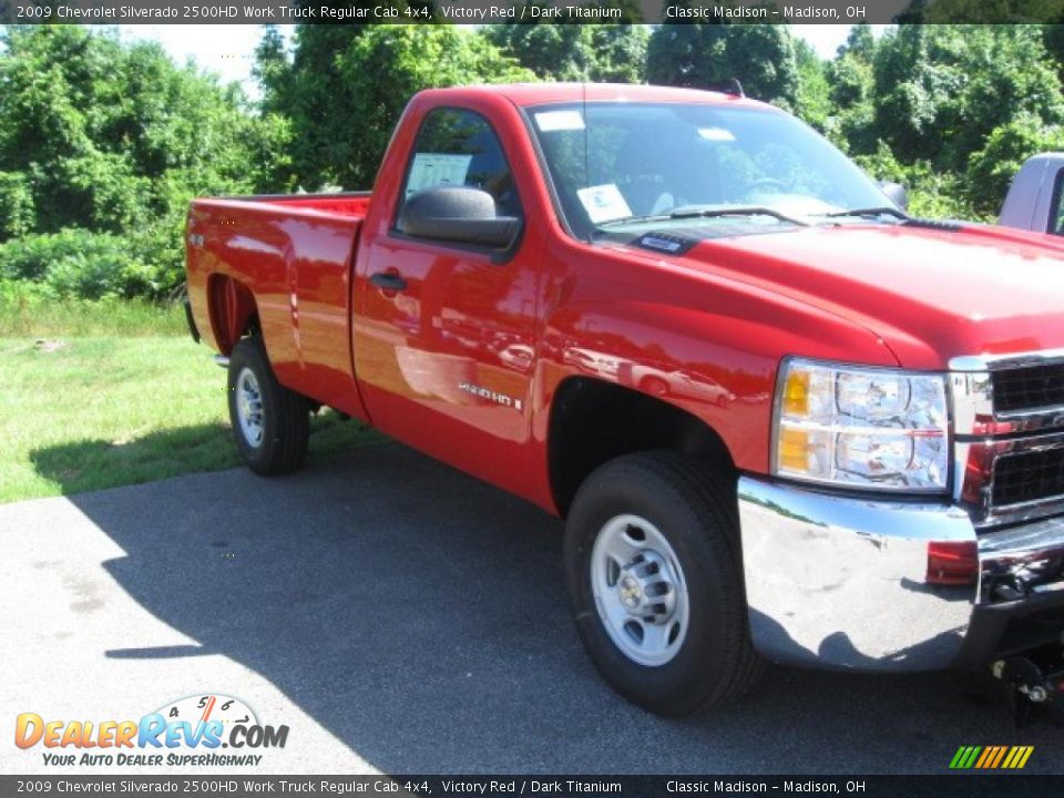 2009 Chevrolet Silverado 2500HD Work Truck Regular Cab 4x4 Victory Red / Dark Titanium Photo #4