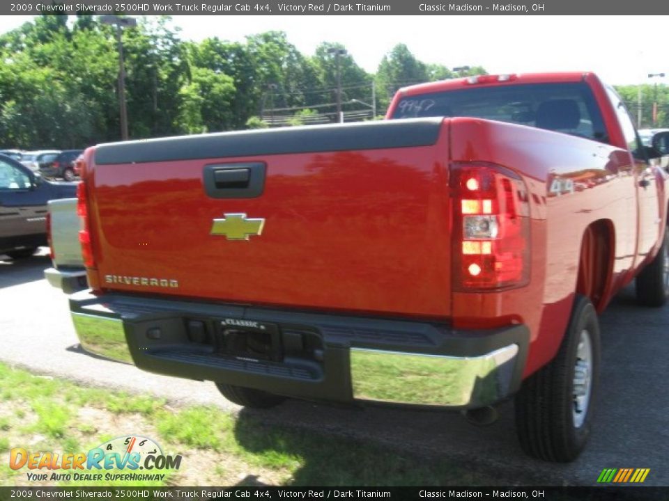 2009 Chevrolet Silverado 2500HD Work Truck Regular Cab 4x4 Victory Red / Dark Titanium Photo #6