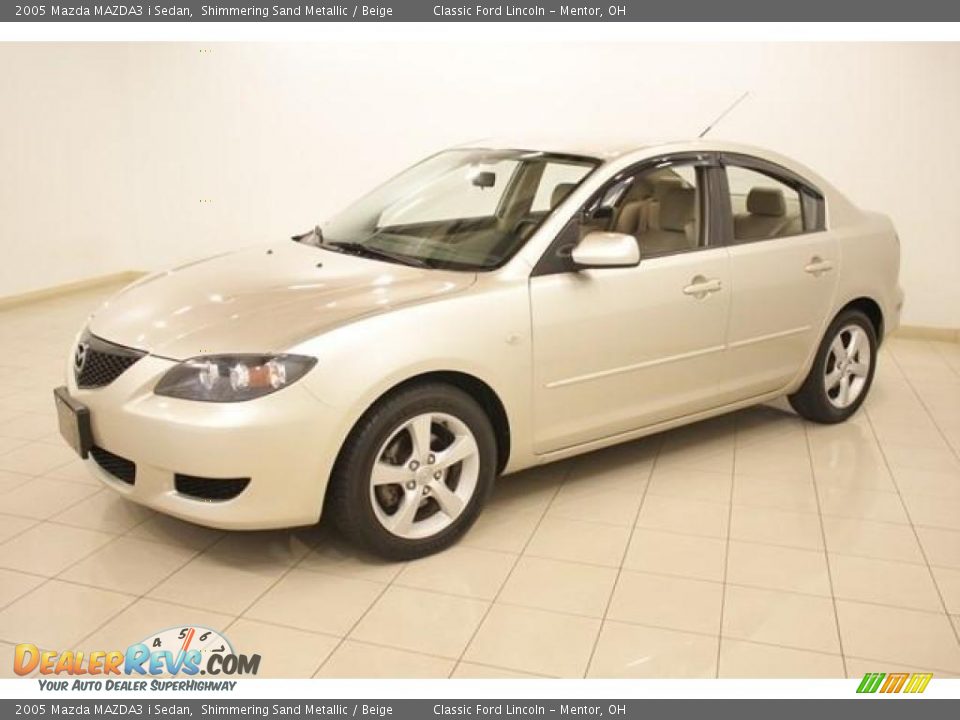 2005 Mazda MAZDA3 i Sedan Shimmering Sand Metallic / Beige Photo #3