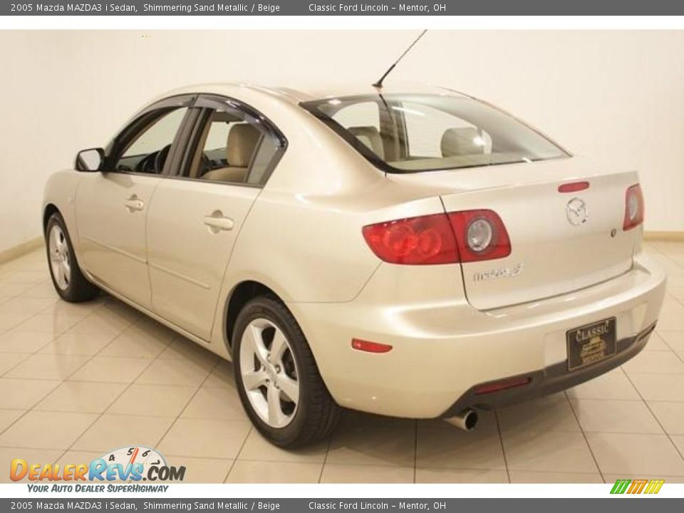 2005 Mazda MAZDA3 i Sedan Shimmering Sand Metallic / Beige Photo #5