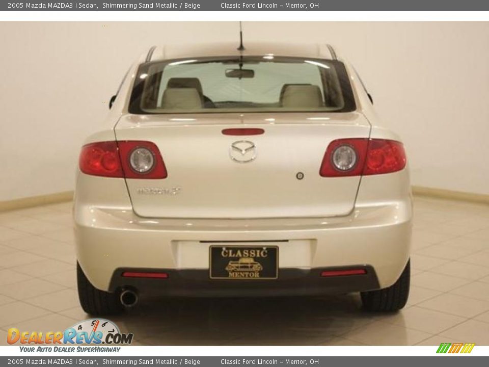2005 Mazda MAZDA3 i Sedan Shimmering Sand Metallic / Beige Photo #6
