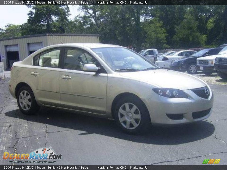 2006 Mazda MAZDA3 i Sedan Sunlight Silver Metallic / Beige Photo #3