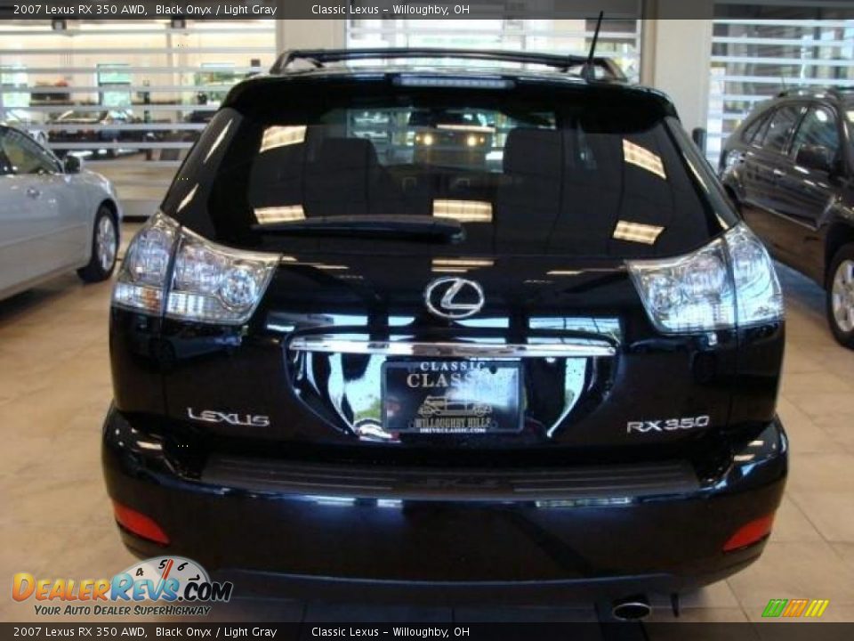 2007 Lexus RX 350 AWD Black Onyx / Light Gray Photo #3