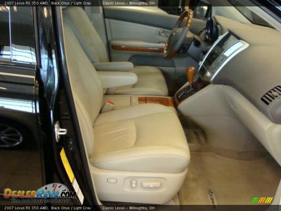 2007 Lexus RX 350 AWD Black Onyx / Light Gray Photo #14
