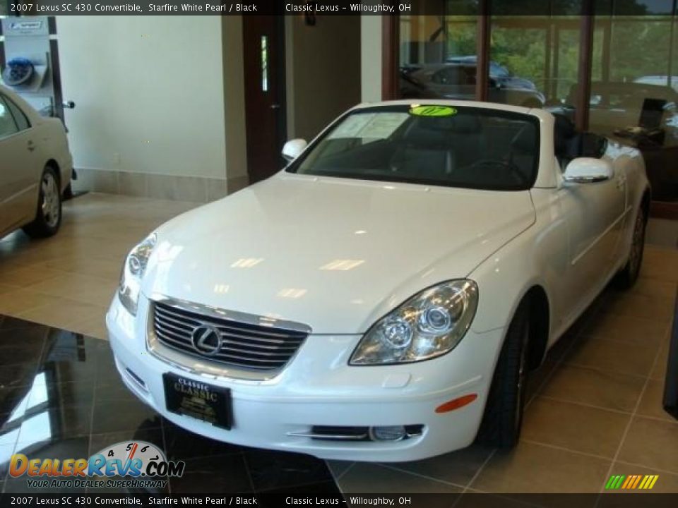 2007 Lexus SC 430 Convertible Starfire White Pearl / Black Photo #3