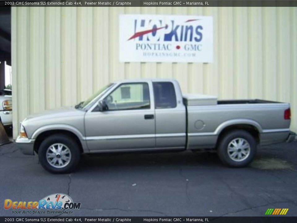 2003 GMC Sonoma SLS Extended Cab 4x4 Pewter Metallic / Graphite Photo #3