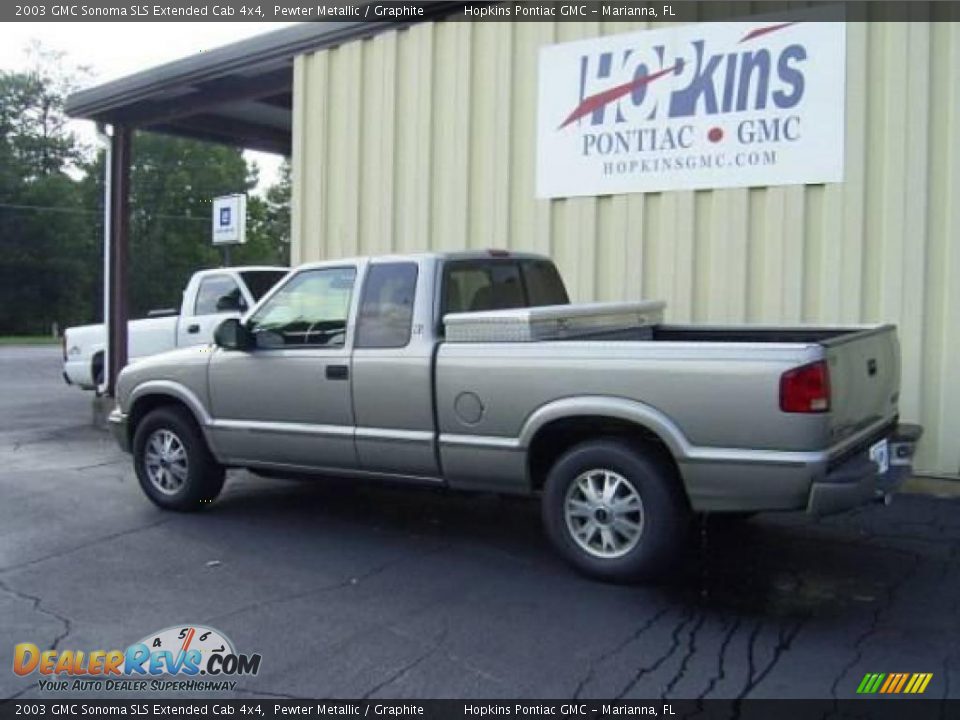 2003 GMC Sonoma SLS Extended Cab 4x4 Pewter Metallic / Graphite Photo #4