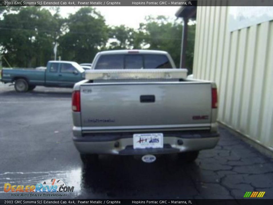 2003 GMC Sonoma SLS Extended Cab 4x4 Pewter Metallic / Graphite Photo #5
