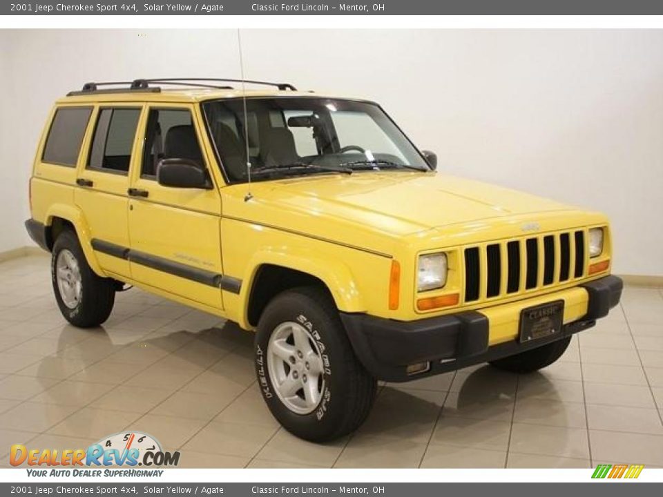 2001 Jeep Cherokee Sport 4x4 Solar Yellow / Agate Photo #1