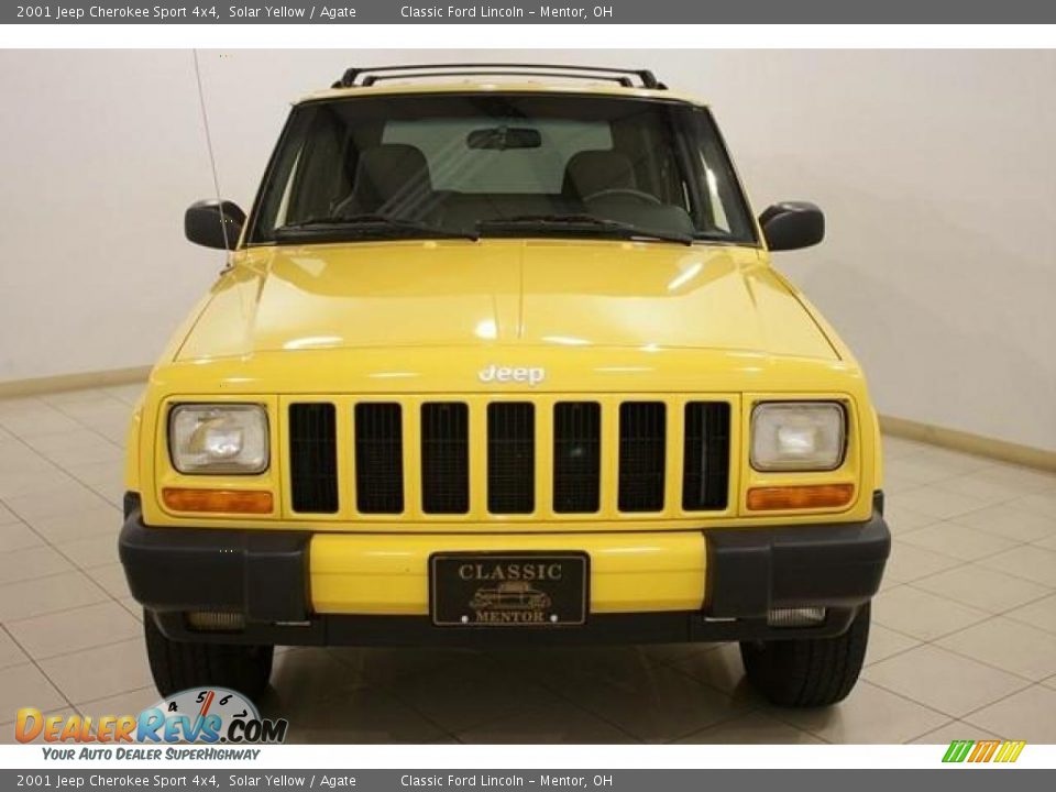 2001 Jeep Cherokee Sport 4x4 Solar Yellow / Agate Photo #2
