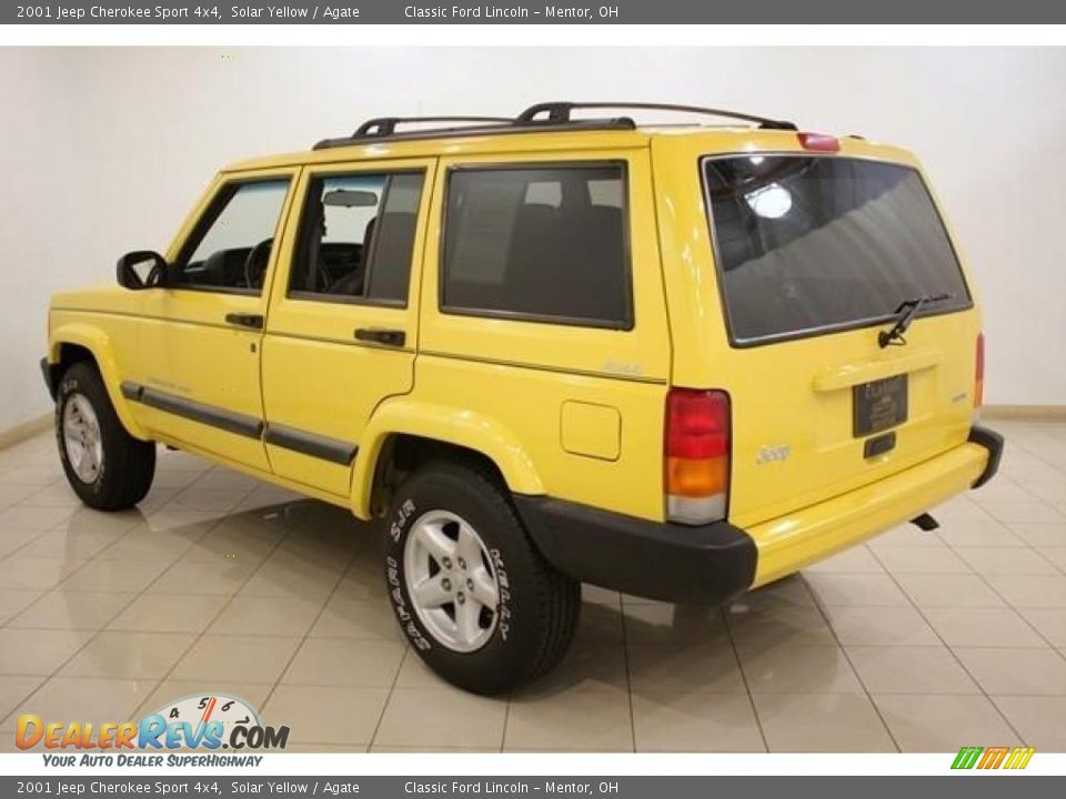 2001 Jeep Cherokee Sport 4x4 Solar Yellow / Agate Photo #5