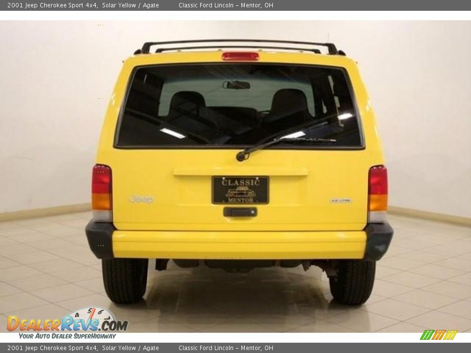 2001 Jeep Cherokee Sport 4x4 Solar Yellow / Agate Photo #6