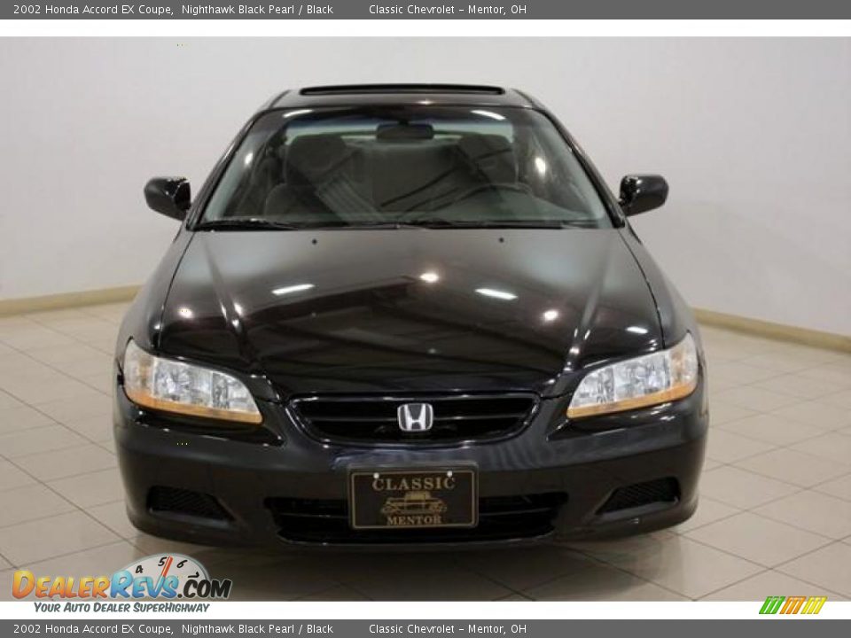 2002 Honda Accord EX Coupe Nighthawk Black Pearl / Black Photo #2