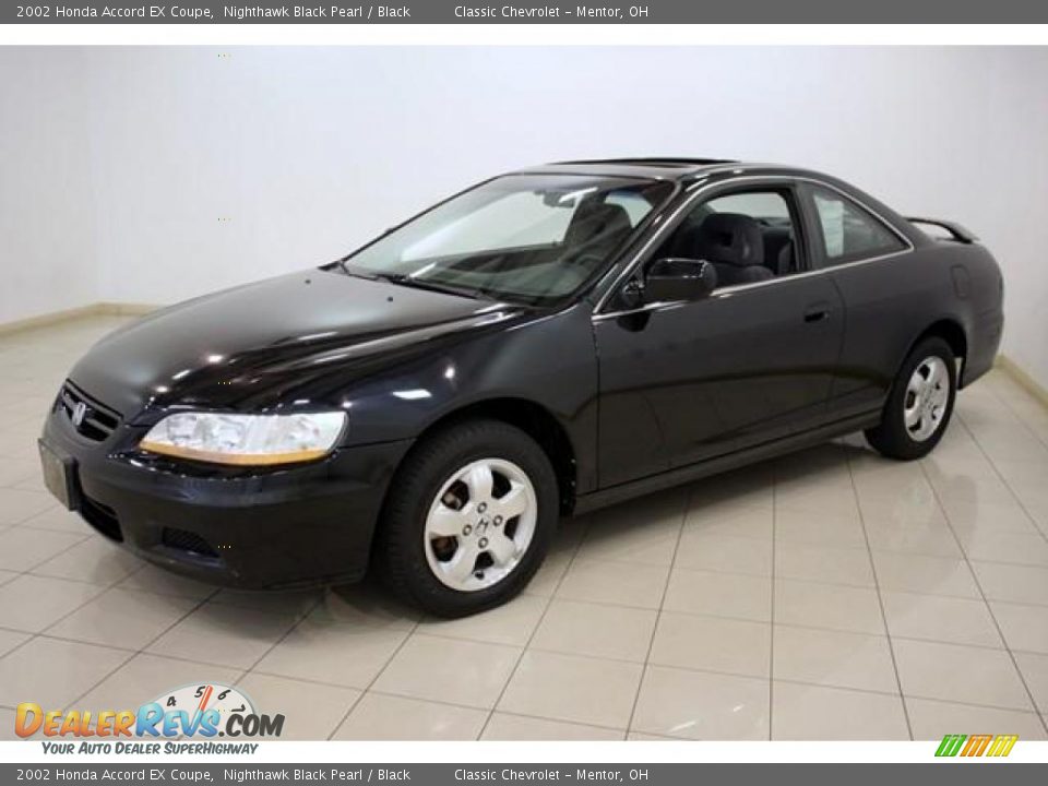 2002 Honda Accord EX Coupe Nighthawk Black Pearl / Black Photo #3
