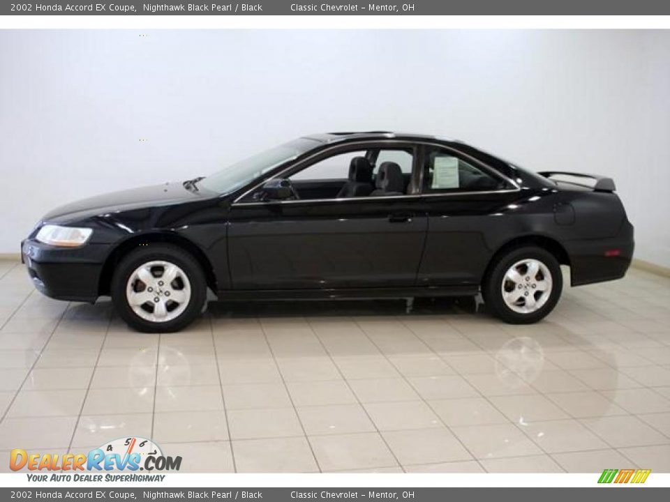 2002 Honda Accord EX Coupe Nighthawk Black Pearl / Black Photo #4