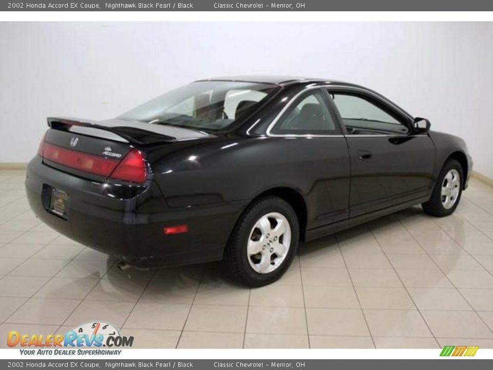 2002 Honda Accord EX Coupe Nighthawk Black Pearl / Black Photo #6