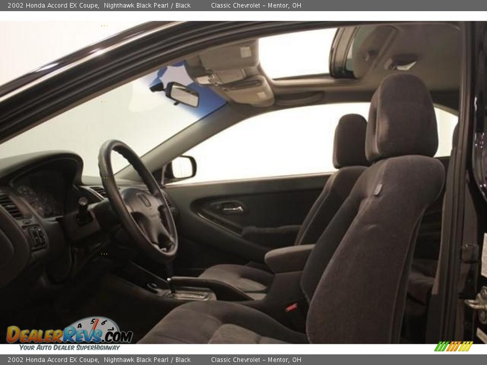 2002 Honda Accord EX Coupe Nighthawk Black Pearl / Black Photo #8