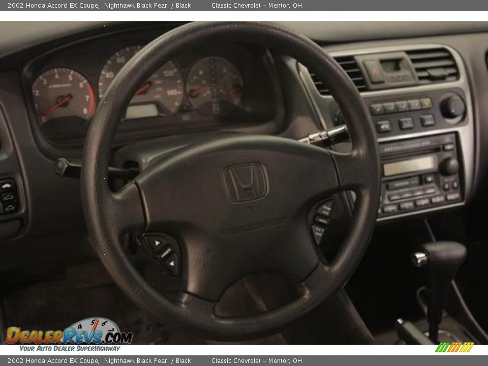 2002 Honda Accord EX Coupe Nighthawk Black Pearl / Black Photo #10