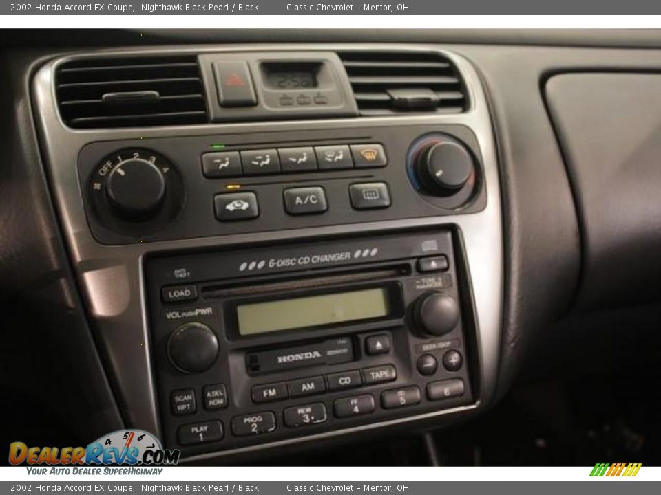 2002 Honda Accord EX Coupe Nighthawk Black Pearl / Black Photo #12